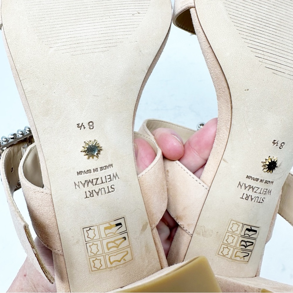 STUART WEITZMAN Pearl Geo Buckle 75 Slide NWOT in Size 8.5 - Picture 8 of 8